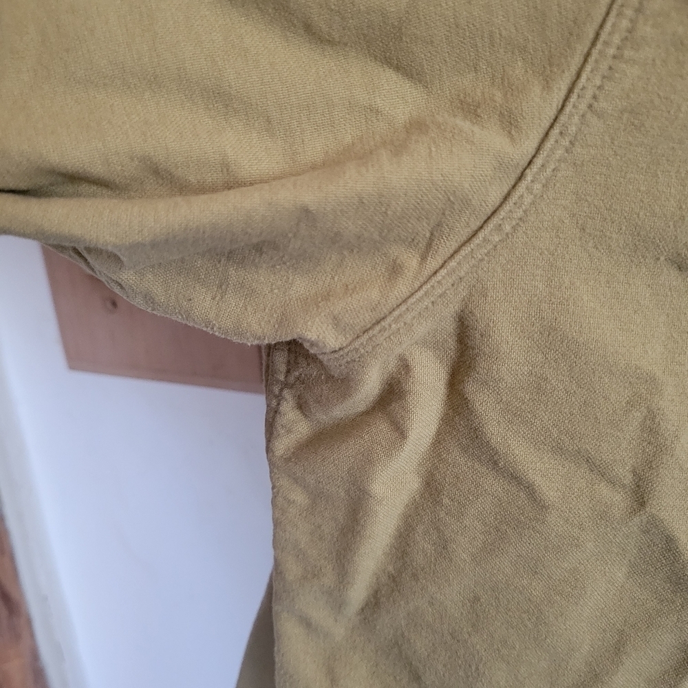 Allegheny Trail Long Sleeve Button Down Cotton Flannel Tan Olive XL Extra Large - Picture 4 of 7